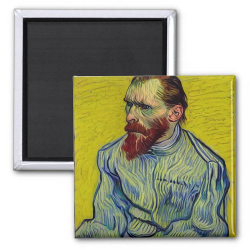Van Gogh in Open Straitjacket _ Yellow Magnet