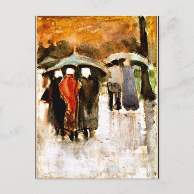 Van Gogh - In the Rain Postcard (Front)