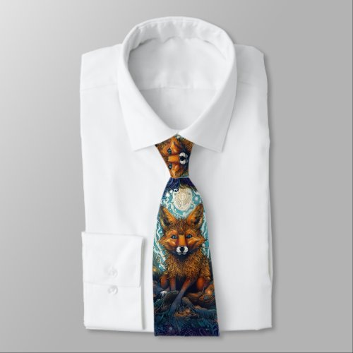 Van Gogh_Inspired Fox Neck Tie