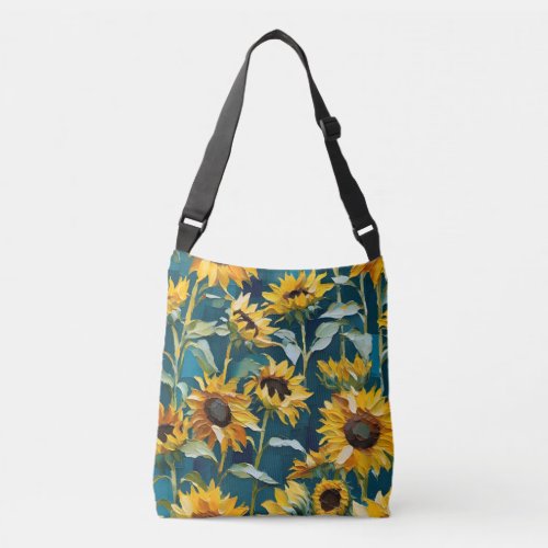 Van Gogh inspired sunflowers purse Crossbody Bag