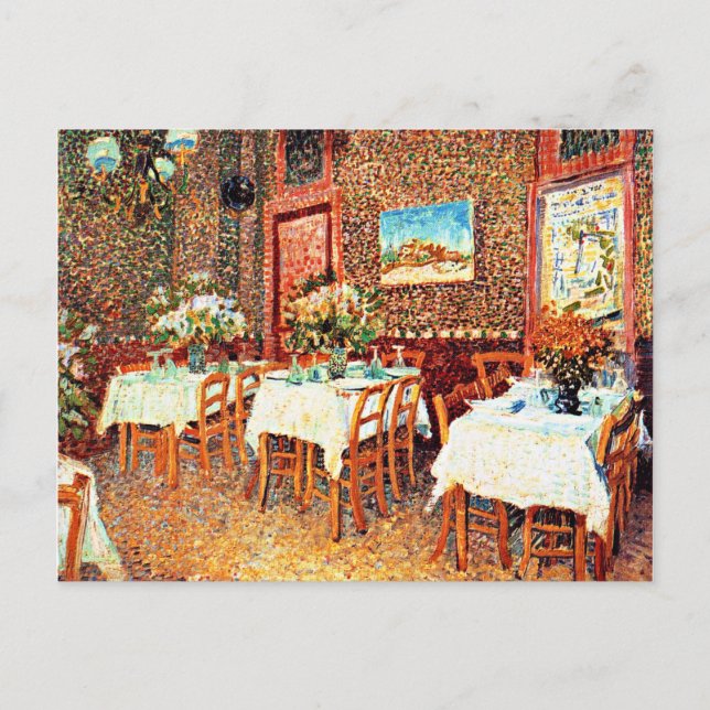 Van Gogh - Interior of a Restaurant Postcard (Front)