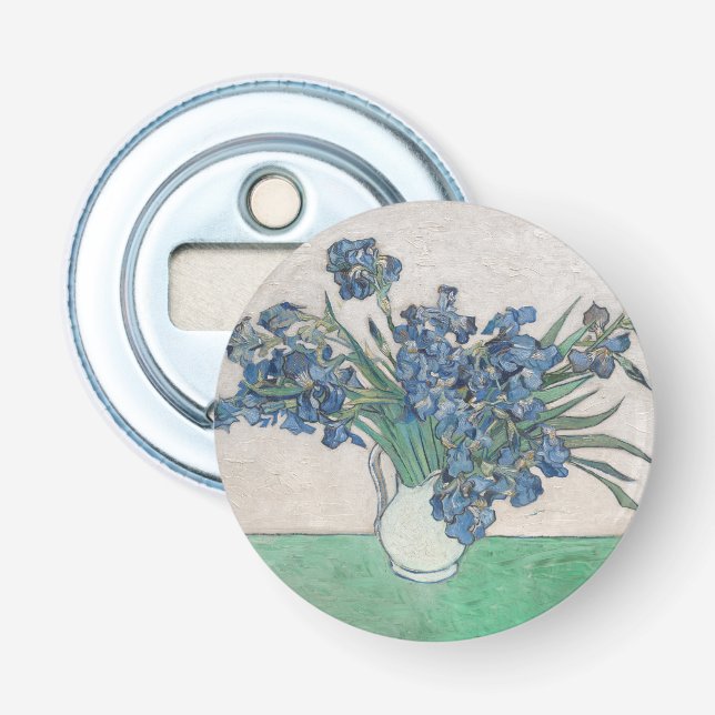 Van Gogh Iris Vase Painting Impressionism Bottle Opener (Front)