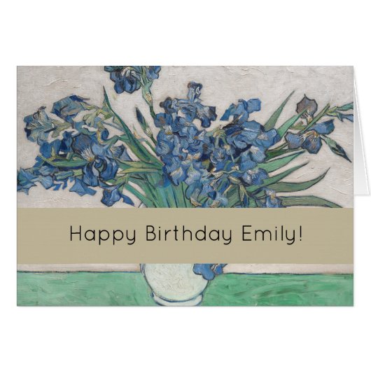Van Gogh Iris Vase Painting Impressionism Cards (Front Horizontal)