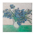 Van Gogh Iris Vase Painting Impressionism Ceramic Tile<br><div class="desc">Van Gogh Iris Painting - This Vincent Van Gogh painting is a vase of irises. Artwork painting graphic post impressionist art. Original artwork is in the Metropolitan Museum of Art.</div>