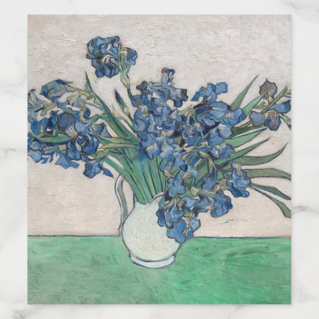 Van Gogh Iris Vase Painting Impressionism Envelope Liner (Design)