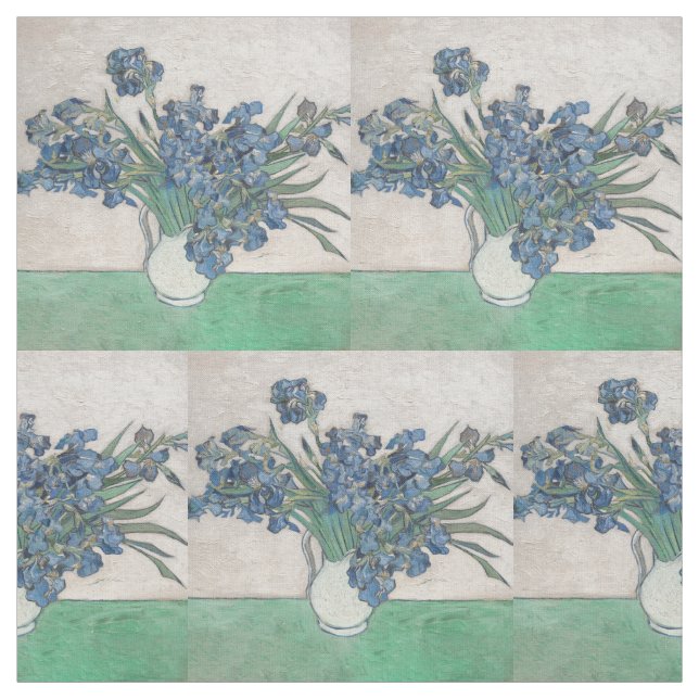 Van Gogh Iris Vase Painting Impressionism Fabric (Swatch)
