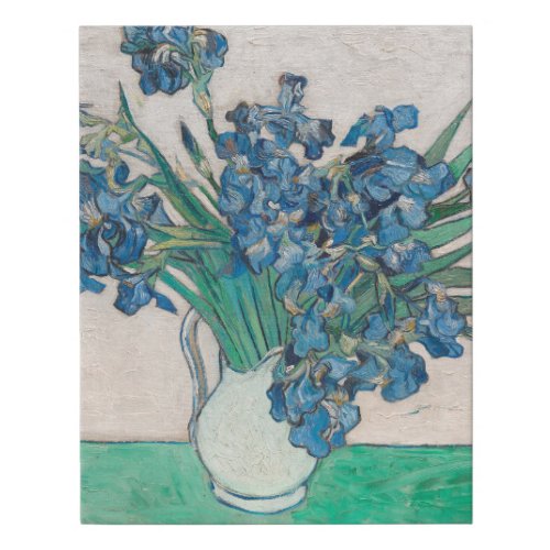 Van Gogh Iris Vase Painting Impressionism Faux Canvas Print