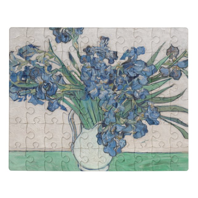 Van Gogh Iris Vase Painting Impressionism Jigsaw Puzzle (Puzzle Horizontal)