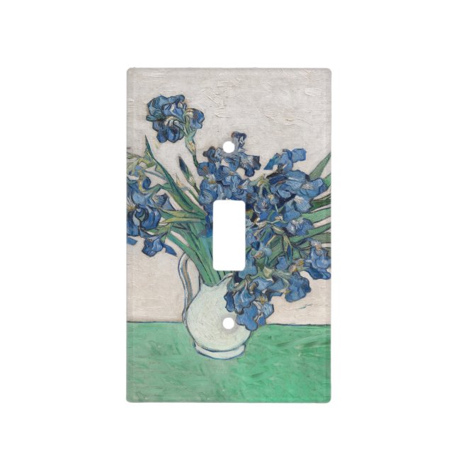 Van Gogh Iris Vase Painting Impressionism Light Switch Cover (Front)