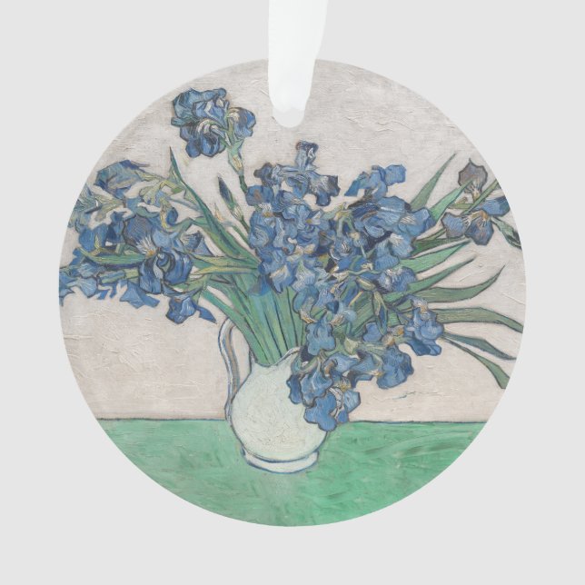 Van Gogh Iris Vase Painting Impressionism Ornament (Front)