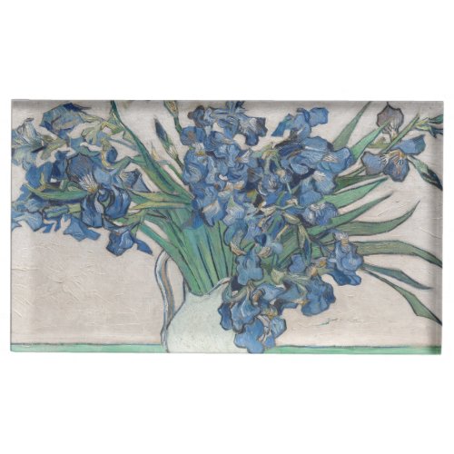 Van Gogh Iris Vase Painting Impressionism Place Card Holder