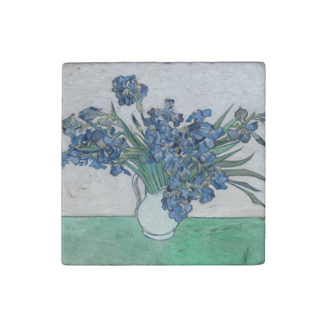 Van Gogh Iris Vase Painting Impressionism Stone Magnet (Fourth Magnet)