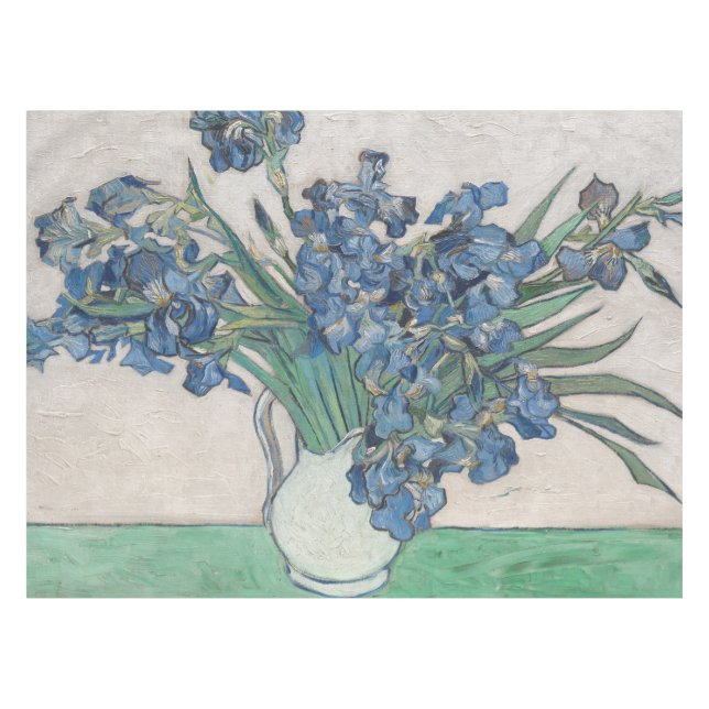 Van Gogh Iris Vase Painting Impressionism Tablecloth (Front (Horizontal))