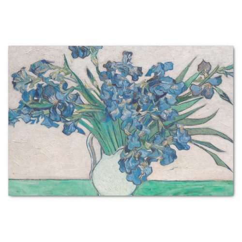 Van Gogh Iris Vase Painting Impressionism Tissue Paper