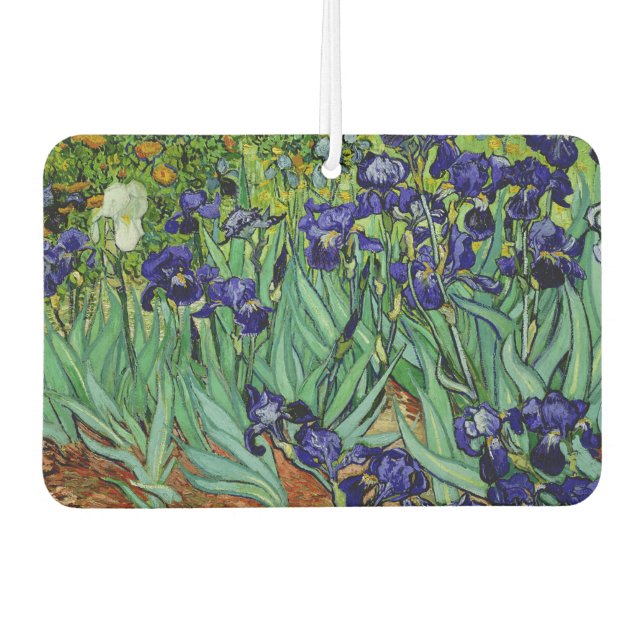 Van Gogh Irises at St. Remy,  Purple Air Freshener (Front)