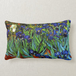 Van Gogh - Irises, beautiful painting Lumbar Pillow