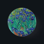 Van Gogh Irises. Blue floral vintage impressionism Button<br><div class="desc">Van Gogh "Irises" button. Blue floral impressionism art.</div>