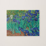 Van Gogh Irises. Blue floral vintage impressionism Jigsaw Puzzle<br><div class="desc">Van Gogh "Irises" puzzle. Blue floral impressionism art.</div>