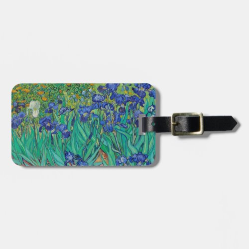 Van Gogh Irises Blue floral vintage impressionism Luggage Tag