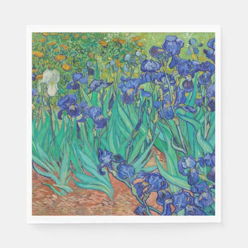 Van Gogh Irises Blue floral vintage impressionism Napkins