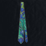 Van Gogh Irises. Blue floral vintage impressionism Neck Tie<br><div class="desc">Van Gogh "Irises" neck tie. Blue floral impressionism art.</div>