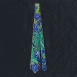 Van Gogh Irises. Blue floral vintage impressionism Neck Tie<br><div class="desc">Van Gogh "Irises" neck tie. Blue floral impressionism art.</div>