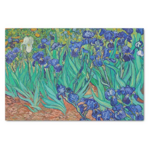 Van Gogh Irises Blue floral vintage impressionism Tissue Paper