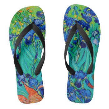 Van Gogh Irises/blue/st. Remy Flip Flops by The_Masters at Zazzle