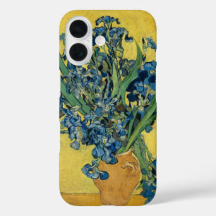 Van Gogh Irises - Bold Blue & Yellow Art iPhone 16 Case
