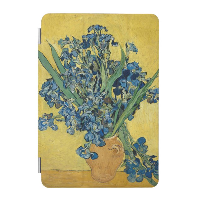 Van Gogh Irises - Bold Blue & Yellow Art iPad Mini Cover (Front)