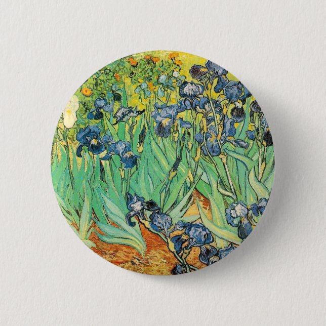 Van Gogh Irises Button (Front)