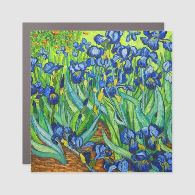 Van Gogh Irises Car Magnet (Front)