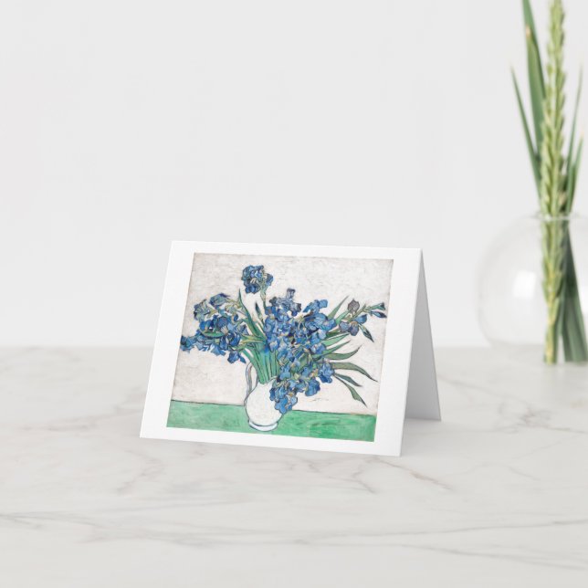 VAN GOGH  "IRISES" CUSTOMISABLEGREETING CARD (Front)