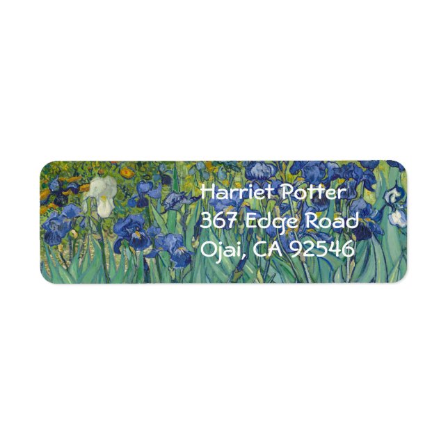 Van Gogh Irises (F608) Fine Art Label (Front)