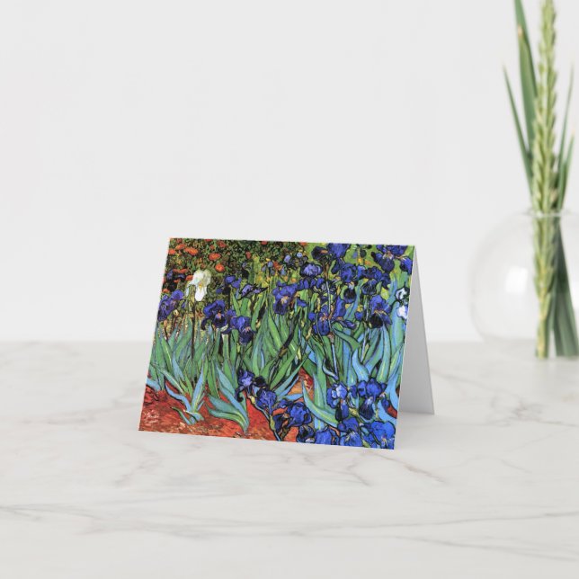Van Gogh Irises (F608) Vintage Fine Art Card (Front)