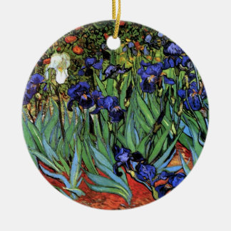 Van Gogh Irises (F608) Vintage Fine Art Ceramic Ornament