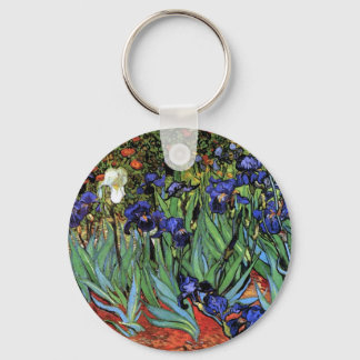 Van Gogh Irises (F608) Vintage Fine Art Keychain