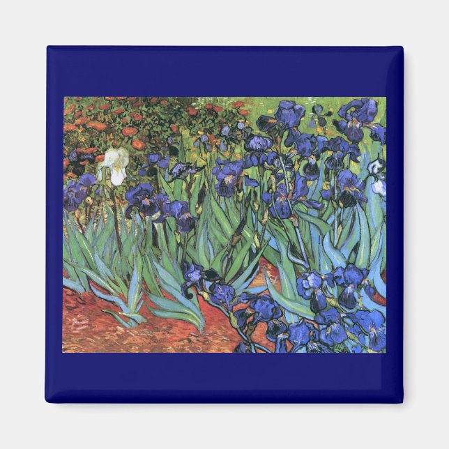 Van Gogh Irises (F608) Vintage Fine Art Magnet (Front)