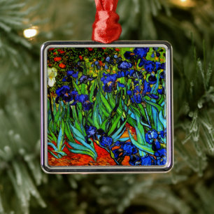 Van Gogh - Irises, famous painting, Metal Ornament