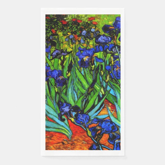 Van Gogh - Irises, famous painting, Paper Guest Towels (Front)