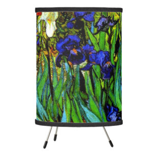 Van Gogh - Irises, fine art floral painting Tripod Lamp