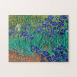 Van Gogh Irises Floral Painting Jigsaw Puzzle<br><div class="desc">Vincent Van Gogh  (30 March 1853 – 29 July 1890) was an influential Dutch post-impressionist painter.  This artwork is called Irises.</div>