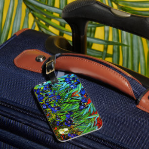 Van Gogh - Irises, floral painting, Luggage Tag
