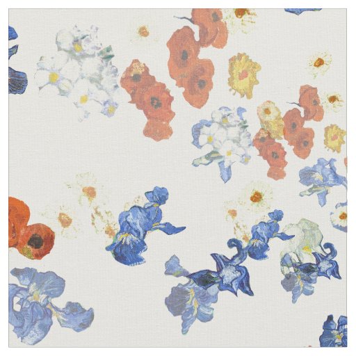 Van Gogh Irises Floral Pattern Fabric
