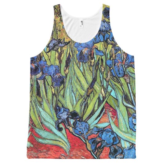 Van Gogh Irises Flowers Floral Impressionism All-Over-Print Tank Top (Front)