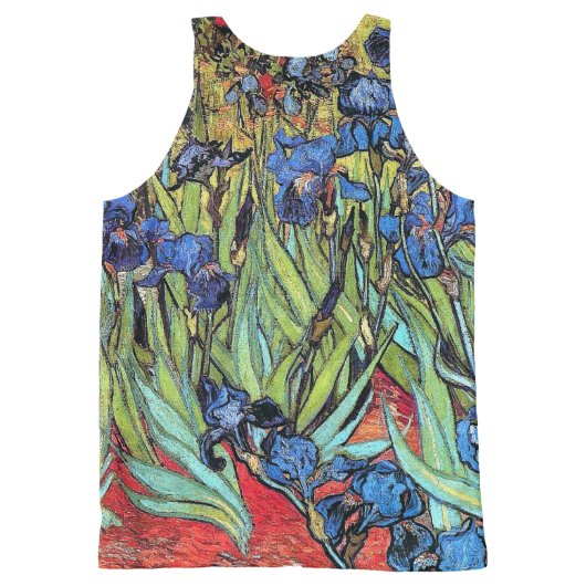 Van Gogh Irises Flowers Floral Impressionism All-Over-Print Tank Top (Back)