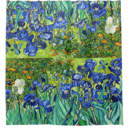 Van Gogh Irises Flowers Painting Shower Curtain Zazzle