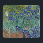 Van Gogh Irises Glass Cutting Board<br><div class="desc">This cutting board is a must have for all art lovers as well as food lovers!  With its beautiful,  artistic design,  the Vincent Van Gogh Irises cutting board is the perfect gift for any art lover.</div>