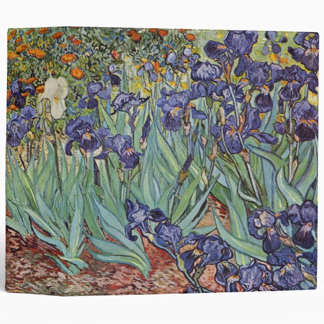 Van Gogh Irises Impressionist Painting Binder (Front/Spine)
