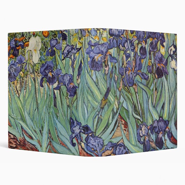 Van Gogh Irises Impressionist Painting Binder (Background)